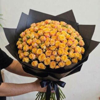 20 Orange Baby Roses Bouquet